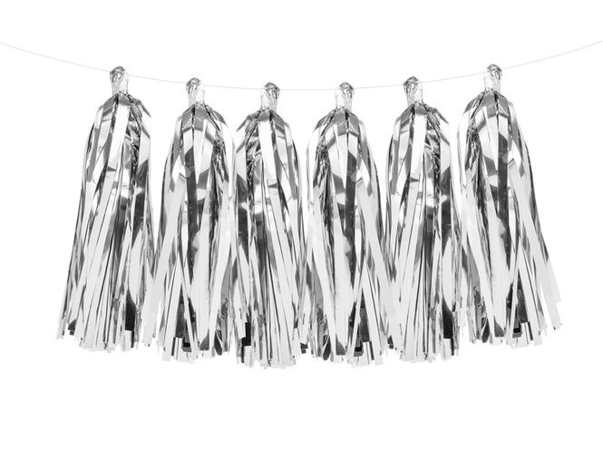 Hovedbilde Tassel Girlander Sølv 12-pk