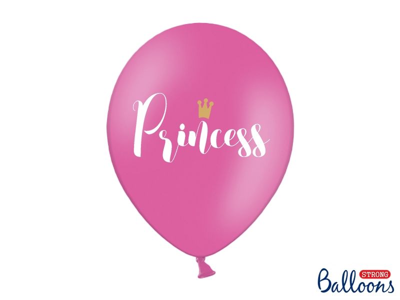 Ballonger Princess 6-pk rosa