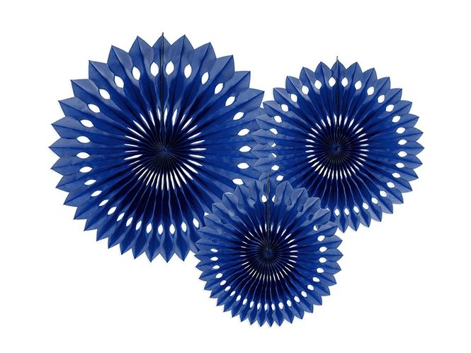 Hovedbilde Hengende Vifter marineblå 3-pk