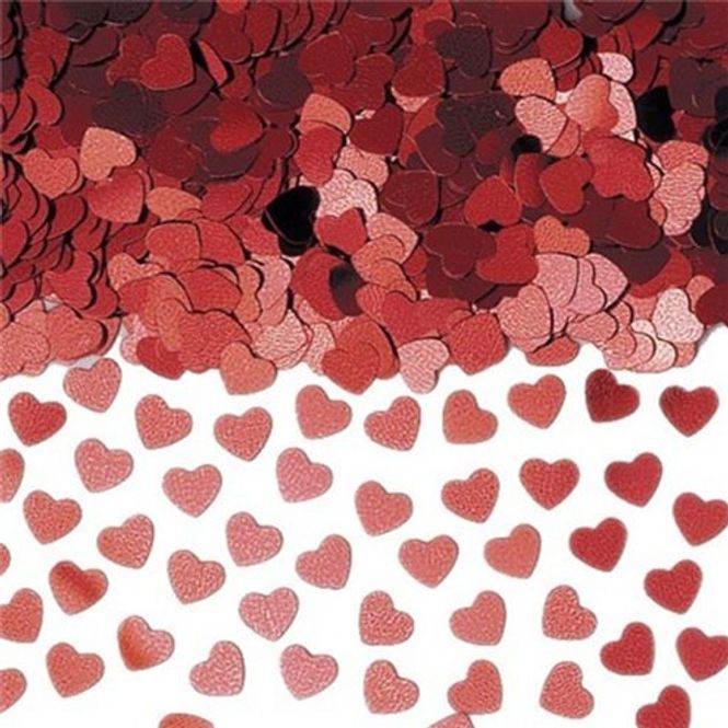 Hovedbilde Confetti Hjerter Rød