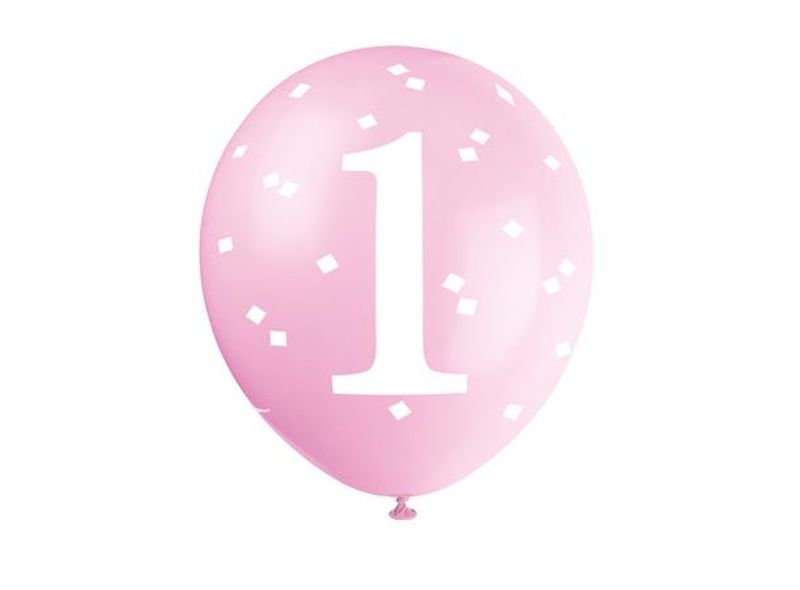 Ballong  Rosa Ruter - Første bursdag  1år