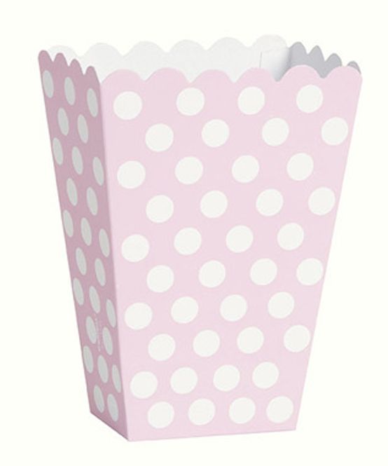 Hovedbilde Boks Til Godsaker Hvit Dots Rosa 8-pk