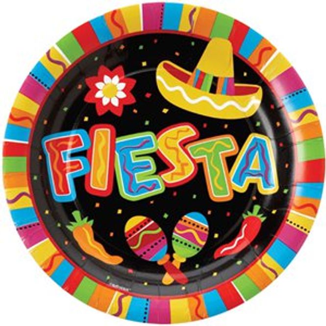 Hovedbilde Mexican Fiesta Fun Party Papptallerken 27cm