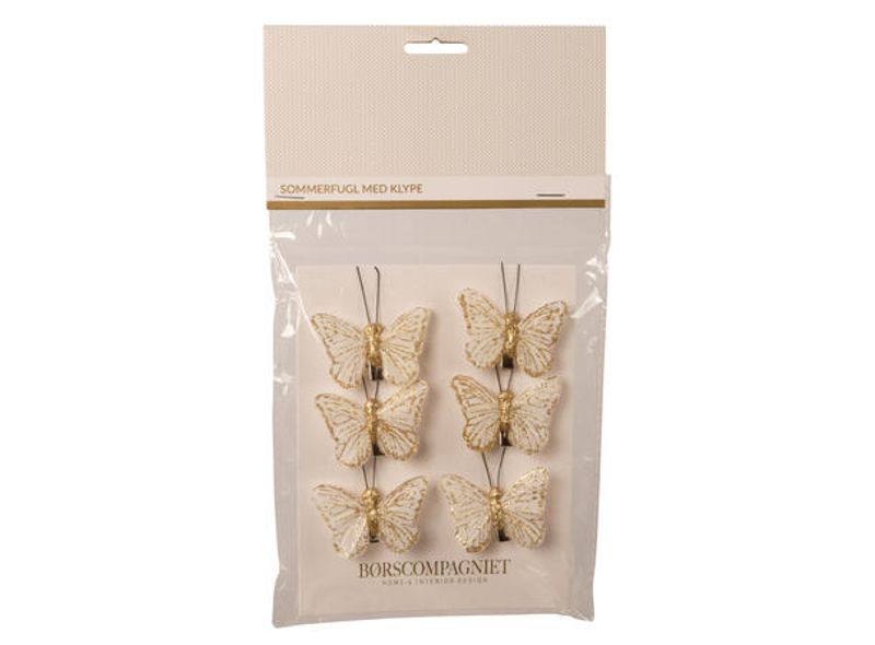 Sommerfugl m/klype 6pk