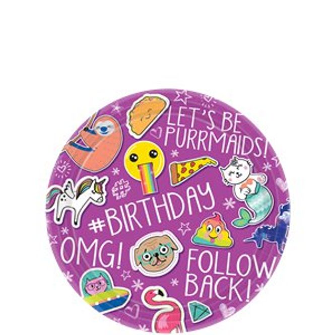 Hovedbilde Papptallerken Selfie Celebration 17cm 8pk