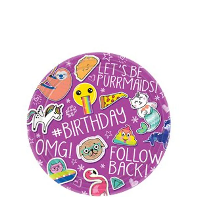 Hovedbilde Papptallerken Selfie Celebration 17cm 8pk