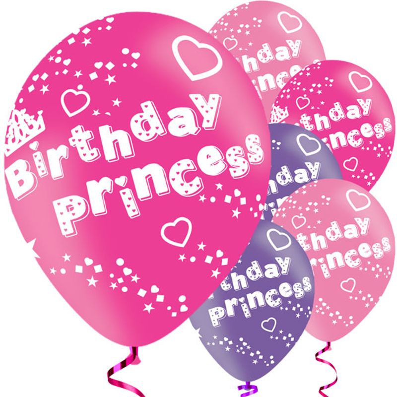 Ballonger Birthday Princess 6-pk