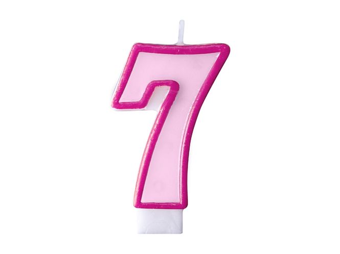 Hovedbilde Bursdagslys 7 Rosa