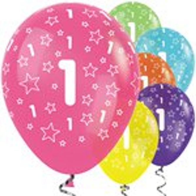 Hovedbilde Ballonger 1 årsdag ass. 6-pk