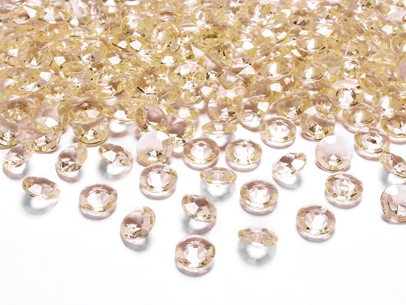 Diamanter 12 mm Gull/aprikos