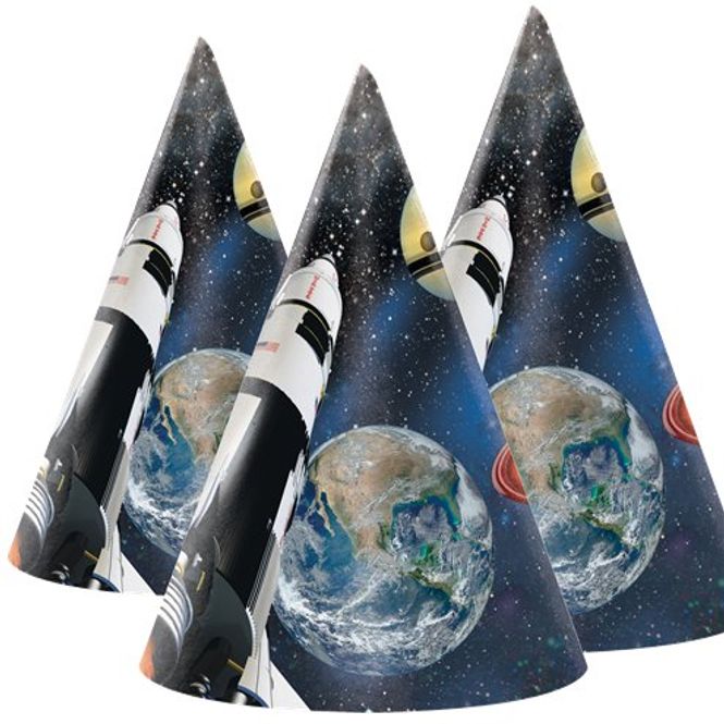 Hovedbilde Partyhatter Space Blast 8-pk