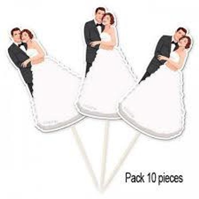 Hovedbilde Cocktail Brudepar Picks 10-pk
