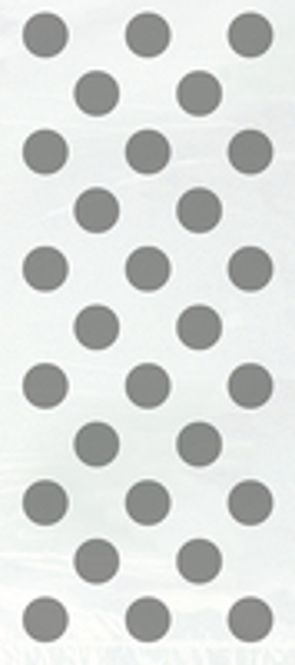 Hovedbilde Cellofanposer Sølv Dots 20-pk