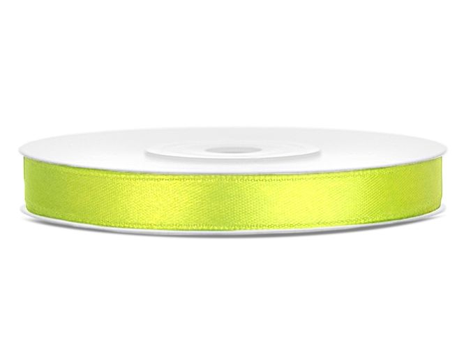Hovedbilde Satengbånd Neon Grønn 0,6cm 25m