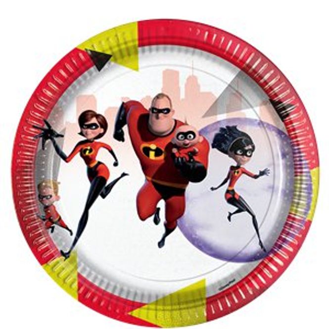Hovedbilde Papptallerken Incredibles 2 8-pk