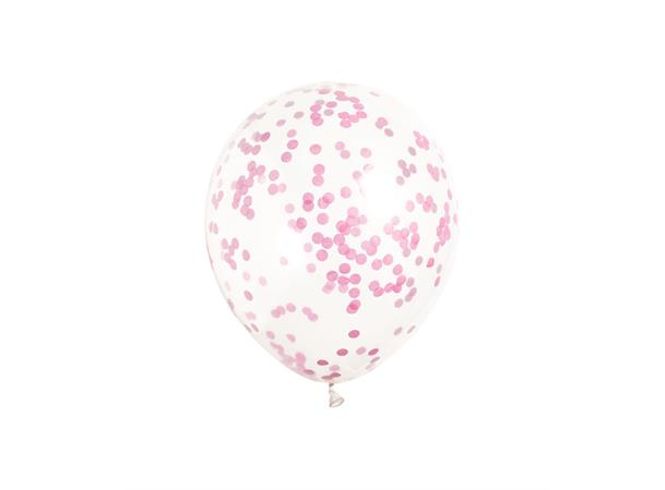 Hovedbilde Konfettiballonger - Mørk Rosa 6 Konfettiballonger ...