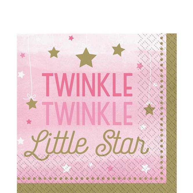 Hovedbilde Little Star Girl Servietter Twinkle 16-pk