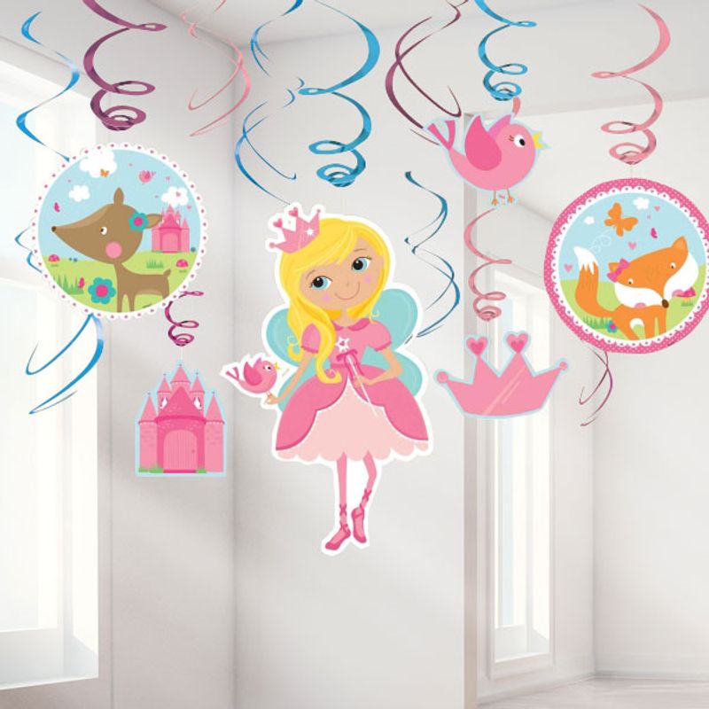 Woodland Princess Hengende Swirls 12-pk
