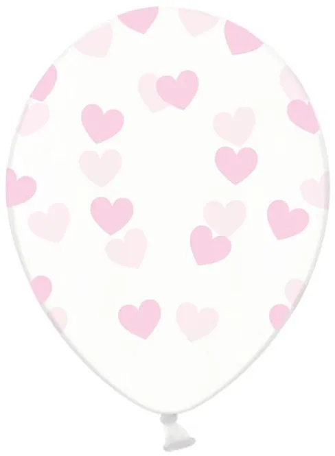 Hovedbilde Ballonger Hjerter Klar/Rosa 6-pk