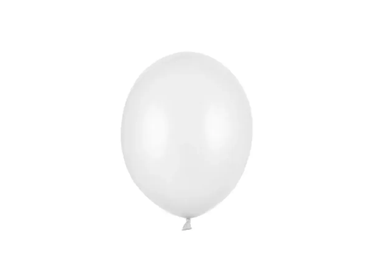 Ballonger E Hvit Metallic 12cm 10-pk 