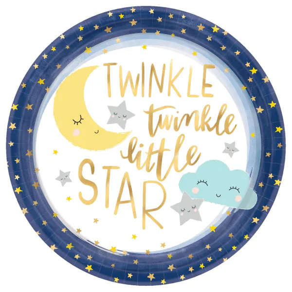 Hovedbilde papptallerken twinkle twinkle little star 8 stk