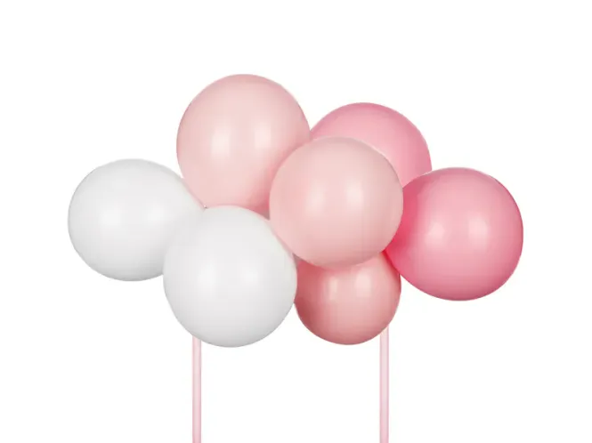 Hovedbilde Kaketopp ballonger rosa 