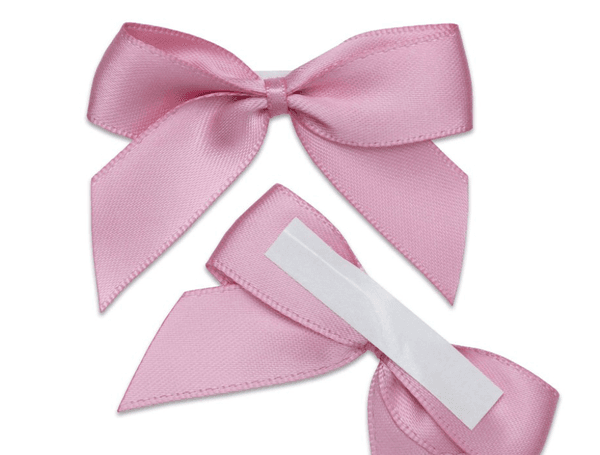 Hovedbilde Satengsløyfe selvklebende gammelrosa 12 pk