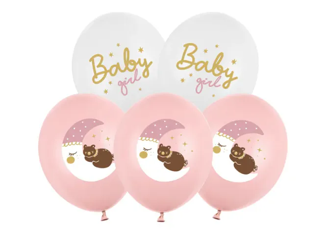 Hovedbilde Ballonger baby girl rosa  6stk