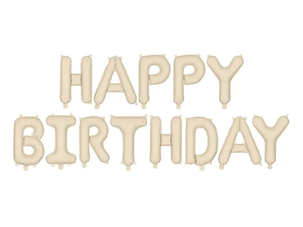 Hovedbilde Folieballong Happy birthday beige 