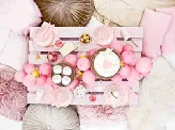 Hovedbilde Ballonger E Lys Rosa Metallic 12cm 10-pk 